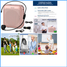 USB-C-Ladung | 10W Sprachverstärker | Tragbares Mikrofon-Headset