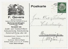 Alte Geschäfts Postkarte F. Gevers Groß-Imkerei Bienen Zucht Schneverdingen 1936