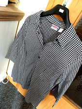 Bluse /Blusenjacke  langarm schwarz-weiß Hahnentritt RAINBOW 40