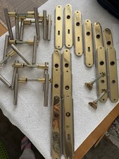 8 Türbeschläge Messing Chrom