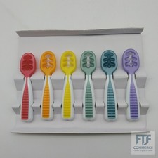 NumNum Baby Löffel 1-Pack, 6 Spoons, Silikon Esslernlöffel für Baby ab 6 Monate 