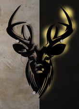 Wandlampe hirsch wanddeko - wandlampe,