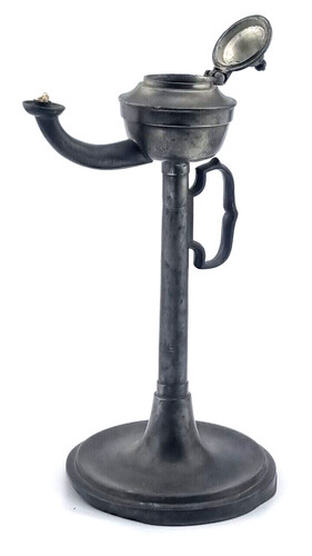 Antike dochtlampe zinn - antike, lampe
