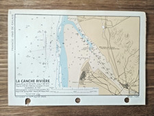 La Canche Riviere - 1943 Vintage Admiralty Royal Navy Map (Seller Ref A2)