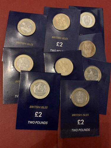 50p blauer münzhalter - £2,