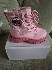 Winter Kinderschuhe Mädchen Boots Schnee Stiefel Gefüttert Rosa Gr 27 Neu