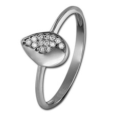 GoldDream Blatt Zirkonia Ring