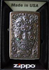 Zippo Feuerzeug "Gear Head / Mechanical Skull" Neu & OVP