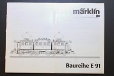 Märklin H0 3528/ 3828 E-Lok BR E 91 DB Anleitung Waschzettel