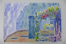 Wilhelm Klußmann Aquarell 1992 sig. Casa Charlotta  48x34cm N-1217