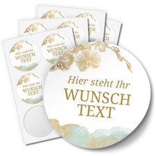 24 Aufkleber Kommunion Konfirmation Taufe personalisiert Sticker Orchidee