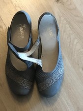 Rieker Damen Gr. 42 Halbschuhe Ballerina Anitstress echt Leder neu und ungetrage