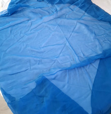 Chiffon Stoff Georgette blau fließend Kleiderstoff  Meter 8€ vintage