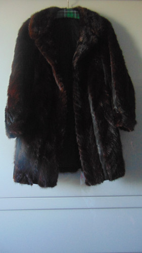 Nerz mantel braun - mantel,