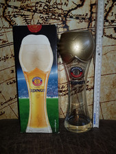 Erdinger Weißbierglas Weizenbier 0,5l Pokal Glas Gold Fußball EM NEU in OVP