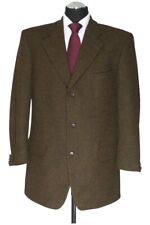 Harris Tweed Herren Sakko Jackett 52 grün oliv meliert einreihig 3-Knopf Neu