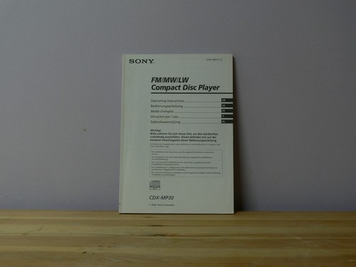 Sony cdx mp30 - sony, cdx-mp30