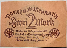 Deutsches Reich 2 Mark 1922