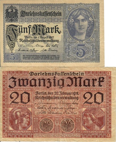 Banknoten reichsmark - banknoten, 5