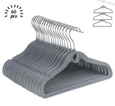 Kinder kleiderbügel Samt 60er Platzsparend Anti-Rutsch Mit Klemmen Hemdenbügel