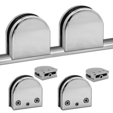 Glashalter Verchromt Klemme Befestigung Geländer Bad Dusche Klemmhalter