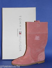 Tommy Hilfiger Stiefel Damen Schlupfstiefel rosa / zartrosa Wildleder Gr. 41