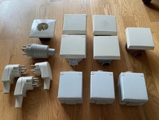 Perilex Konvolut Dosen AP / UP + Stecker, 13 Teile - unbenutzt aus Lagerbestand