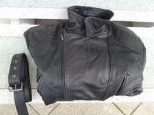 Leder-Motorradjacke schwarz