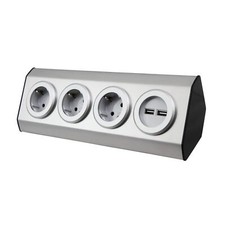 Steckdosen-Block 3er + USB