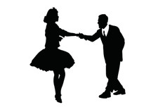 Tanzen- Autoaufkleber/Wandtattoo-Tanzpaar-Tuning-Wetterfest-UVBeständig-Trend