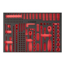 STIER Weichschaumeinlage (EVA) für Steckschlüssel-Satz 179-teilig leer für