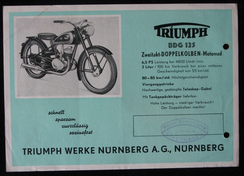Original triumph bdg 125 - bdg,
