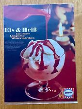 Langnese Eiskrem Eis & Heiß 70s retro 1972 Vintage Ad Werbung Reklame