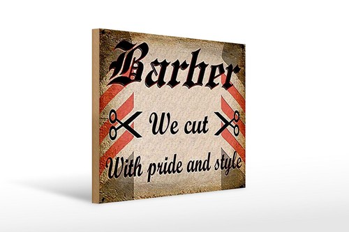 Holzschild friseur 40x30 - friseur,