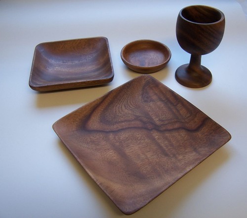 4er set holzteller - 4er,