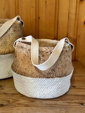 Shabby Chic Blumentopf wie Sack Keramik / Stein Neu Übertopf