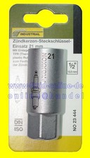 PROXXON 23444 Zündkerzen Nuss 21mm mit TPR Einlage Antrieb 12,5mm (1/2") - NEU