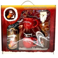 Feuerzangenbowle Geschenkset 2 rote Tassen Glühwein Rum Zubehör