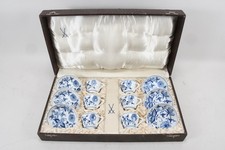 C26M84- Meissen Zwiebelmuster Porzellan Mokkaset 12-tlg in Schatulle