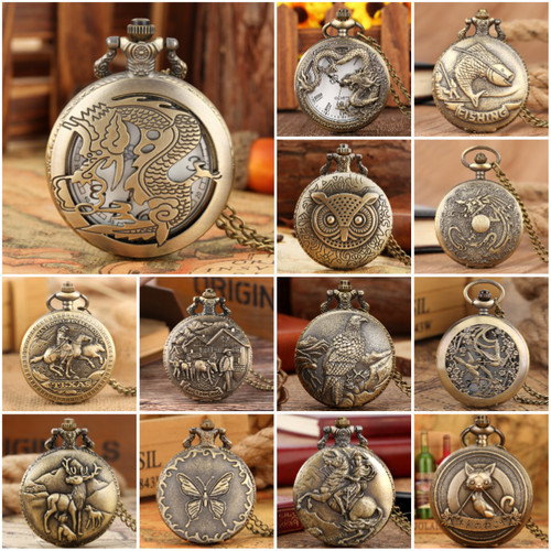 Steampunk tier quarz analog - steampunk,