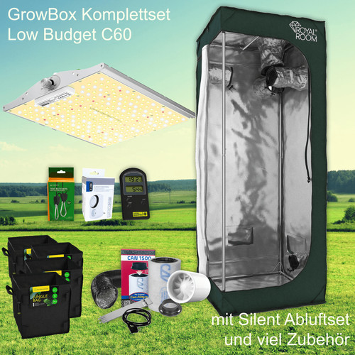 Growbox komplettset 60x60x mit - komplettset,