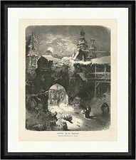 In der Christnacht H. Kruspe Weihnachten Winter Schnee Mond Faksimile_A 0651