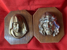 Maria und Jesus Kopf Messing