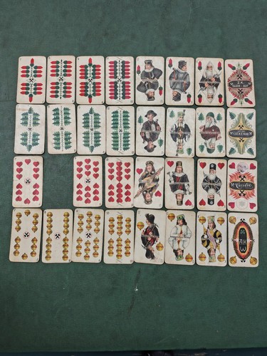 Antike alte spielkarte - antike,