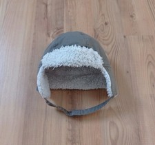 H&M Gefütterte Flieger-Mütze Kappe ca Gr.50 hellbraun+helles Teddyfutter Klett