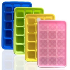 4er Set Silikon Eiswürfelform