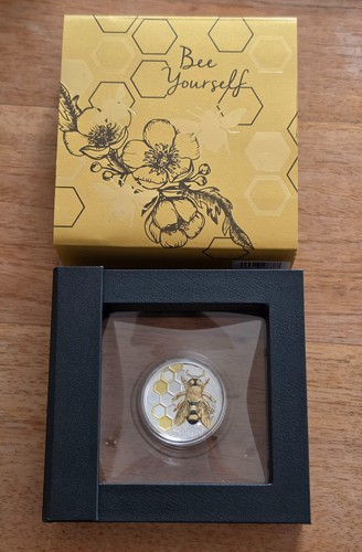 Silbermünze biene bee - silbermünze,