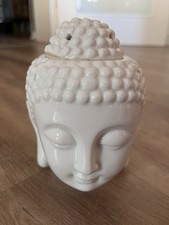 Aromaöl-Lampe Buddha, Weiss, Höhe 14 cm