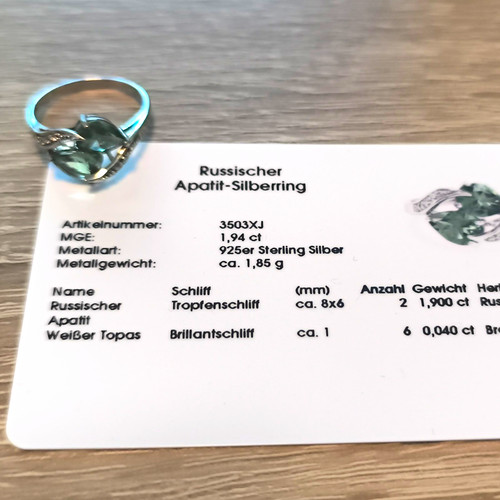 Russischer apatit ring 925 - russischer,