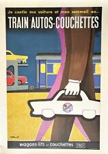Plakat SNCF | Villemot | 1964 | Schlafwagenzug | Lithographie